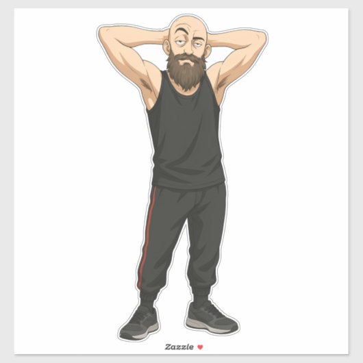 DuDe relaxte houding Sticker (Vel)