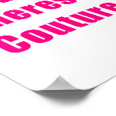 Dude Where's My Couture Sarcastic Funny Saying Shi Poster (Hoek)