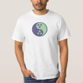 Dudeism Yin Yang Bowling Ball T-Shirt (Voorkant)