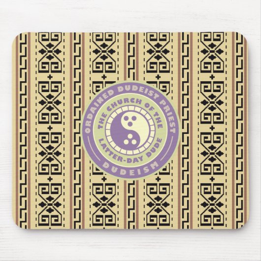 Dudeïsme besteld Dudeist Priest Mousepad Muismat (Voorkant)