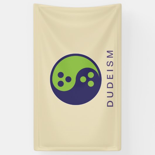 Dudeïsme vlag spandoek (Verticaal)