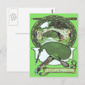 Dudelsack Knuppel Klaver Steen Brug Briefkaart (Voorkant / Achterkant)