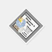 Dudes, Diapers en Beer Papa Shower Party Napkins Servet (Hoek)