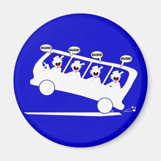 DUDES in transit-1 Magneet (Voorkant)