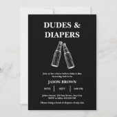 Dudes & Luiers Party Mannen Baby shower Kaart (Voorkant)