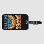 Dudes Proef gewoon Betere Rainbow Gay Pride Bagagelabel (Voorkant (horizontaal))