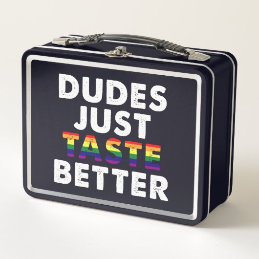 Dudes proeven gewoon beter gay pride cadeau idee (Voorkant)