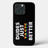 Dudes proeven gewoon beter gay pride cadeau idee Case-Mate iPhone case (Achterkant)