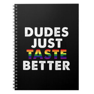 Dudes proeven gewoon beter gay pride cadeau idee notitieboek