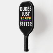 Dudes proeven gewoon beter gay pride cadeau idee pickleball paddle (Links)