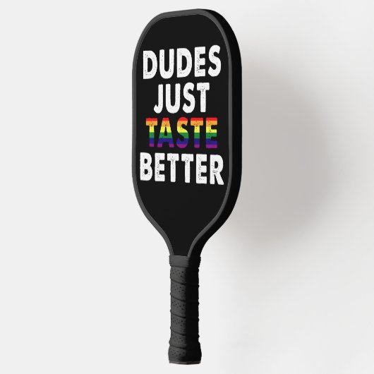 Dudes proeven gewoon beter gay pride cadeau idee pickleball paddle (Links)