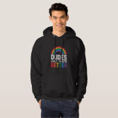Dudes proeven gewoon beter Grappig Gay Pride LGBTQ Hoodie (Voorkant volledig)