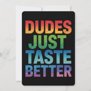 Dudes proeven gewoon beter Grappige Gay Pride LGBT Kaart