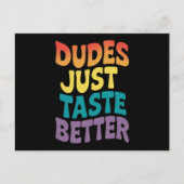 Dudes smaken gewoon beter Gay Pride  Briefkaart (Voorkant)
