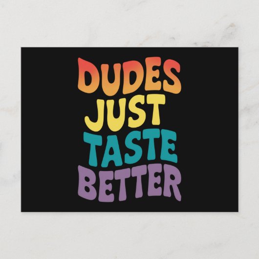Dudes smaken gewoon beter Gay Pride  Briefkaart (Voorkant)