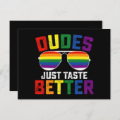Dudes smaken gewoon beter grappige gay LGBT Pride Briefkaart (Voorkant / Achterkant)