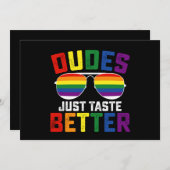 Dudes smaken gewoon beter grappige gay LGBT Pride Kaart (Voorkant / Achterkant)