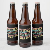 Dudes smaken gewoon beter LGBT Gay Pride Maand Bier Etiket (Flessen)