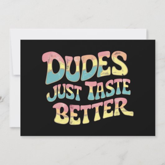 Dudes smaken gewoon beter LGBT Gay Pride Maand Kaart (Voorkant)