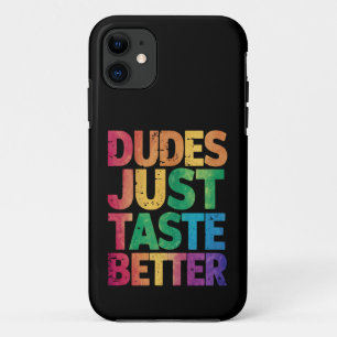 Dudes smaken gewoon beter verontruste Gay Pride Case-Mate iPhone Case