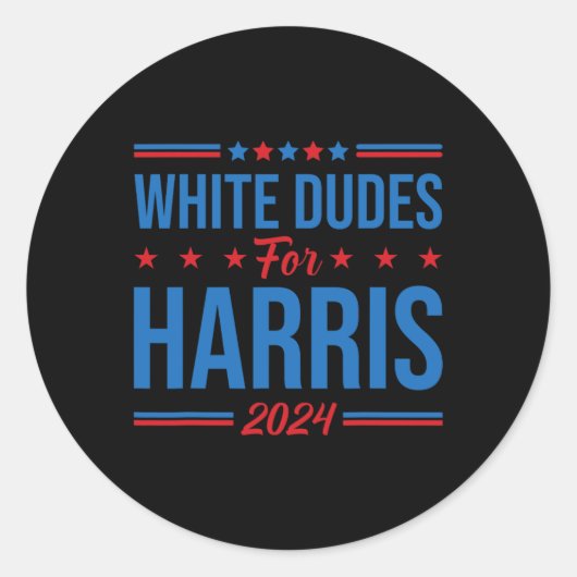 Dudes voor Harris 2 Ronde Sticker (Voorkant)