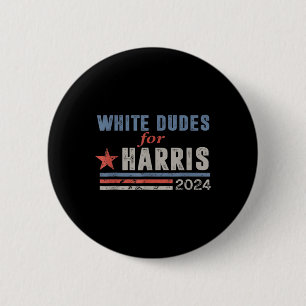 Dudes voor Harris Harris Waltz 2024 Verkiezing Kam Ronde Button 5,7 Cm