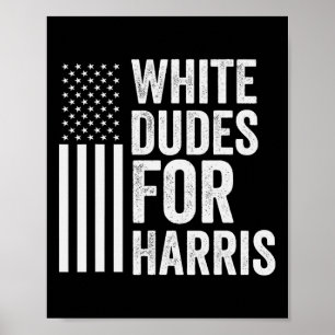Dudes voor Harris Support President Kamala Vlag va Poster