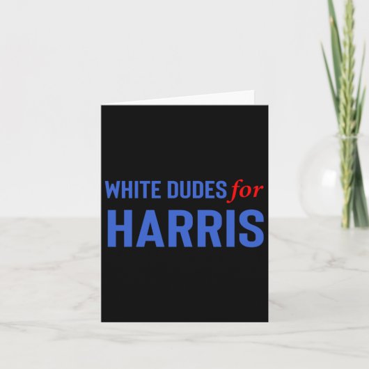 Dudes voor Kamala Harris 10 Kaart (Voorkant)