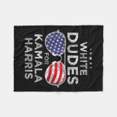 Dudes voor Kamala Harris Sungles Retro Fleece Deken (Voorkant (Horizontaal))