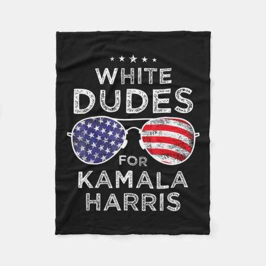 Dudes voor Kamala Harris Sungles Retro Fleece Deken (Voorkant)