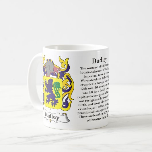 Dudley Family Coat of Arms Mok (Voorkant links)