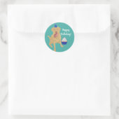 Dudley Labrador Birthday Ronde Sticker (Tas)