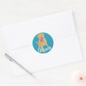 Dudley Labrador Classic Ronde Sticker (Envelop)