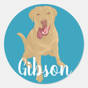 Dudley Labrador Classic Ronde Sticker
