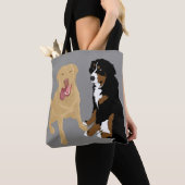 Dudley Labrador en Bernese Mountain Dog Canvas tas (Dichtbij)
