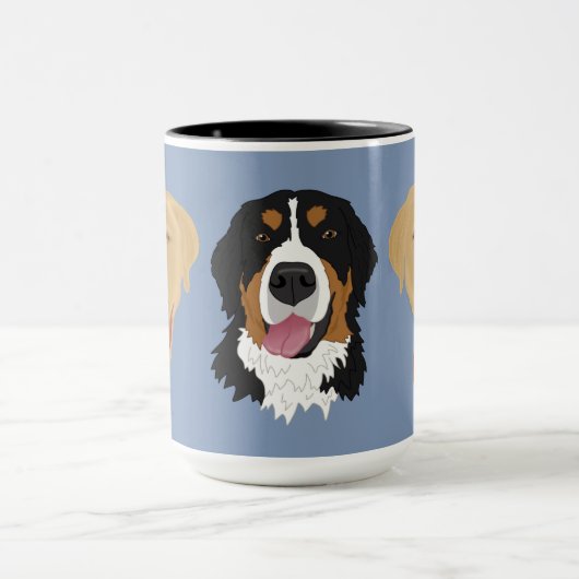 Dudley Labrador en Bernese Mountain Dog  Mok (Midden)