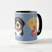 Dudley Labrador en Bernese Mountain Dog  Mok (Voorkant rechts)
