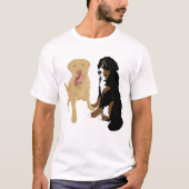 Dudley Labrador en Bernese Mountain Dog   T-shirt (Voorkant)
