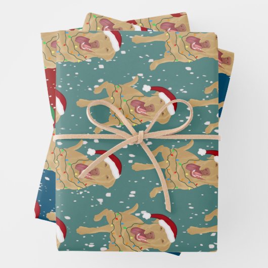 Dudley Labrador Kerstmis  Inpakpapier Vel (In situ)