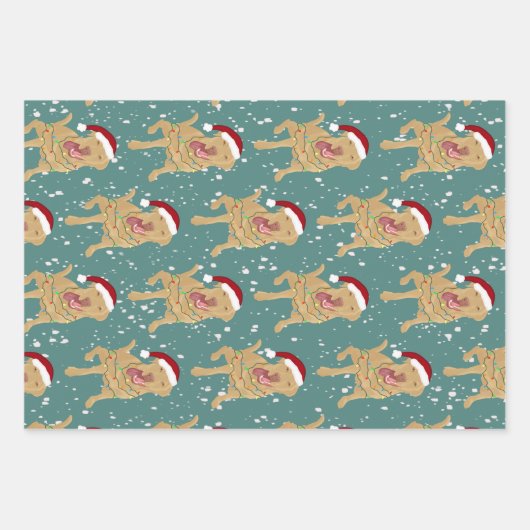 Dudley Labrador Kerstmis  Inpakpapier Vel (Voorkant)