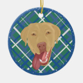 Dudley Labrador Kerstmis Keramisch Ornament (Voorkant)