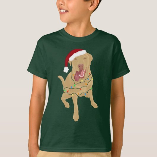 Dudley Labrador Kerstmis   T-shirt (Voorkant)