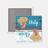 Dudley Labrador Retriever Dirty/Clean Dishwas Magneet (Voorkant / Achterkant)