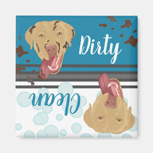 Dudley Labrador Retriever Dirty/Clean Dishwas Magneet