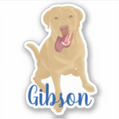 Dudley Labrador retriever Sticker (Voorkant)