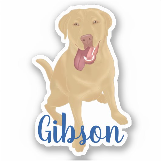 Dudley Labrador retriever Sticker (Voorkant)