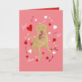 Dudley Labrador Retriever Valentijnsdag Kaart (Voorkant)