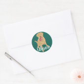 Dudley Labrador Ronde Sticker (Envelop)