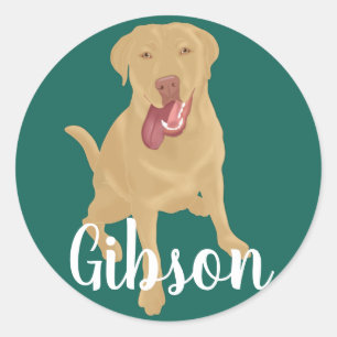 Dudley Labrador Ronde Sticker