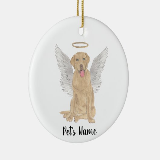 Dudley Labrador Sympathie Herdenking Keramisch Ornament (Rechts)